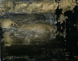 Schwarzgold 10 ( 2011), Öl/Lack auf Holz, 19x24