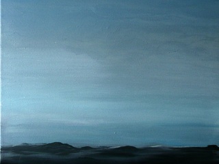 Lanschaft schwarz (2002), Öl auf Leimwand, 50x60